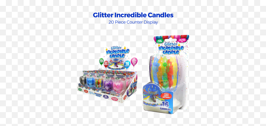Glitter Incredible Candles - For Party Emoji,Emoji Candles