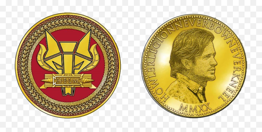 Howler Legion Helm Challenge Coin - Solid Emoji,Coins Emoji