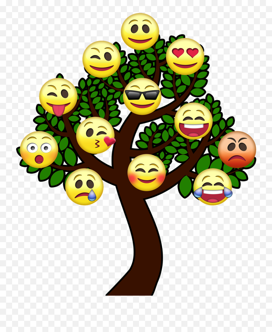 Tree Smiley Tree Of Life Emoticon Cry - Emoticone Arbre Emoji,Ghost Emoji