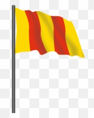 Cartoon Clipart - Red And Yellow Flags Clipart Emoji,Race Flag Emoji