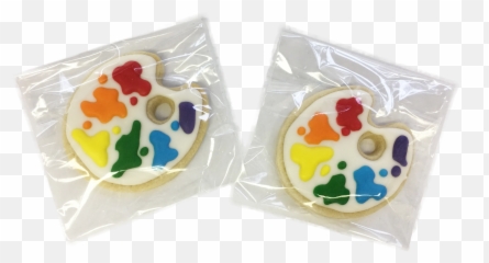 Paint Palette Cookies - Earrings Emoji,Paint Palette Emoji