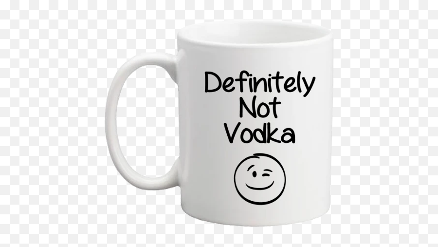 Definitely Not Vodka Coffee Mug - Mug Emoji,Coffee Emoticon