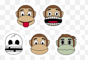 Monkey Emoji 2 - Micro Stickers,Monkey Emoji