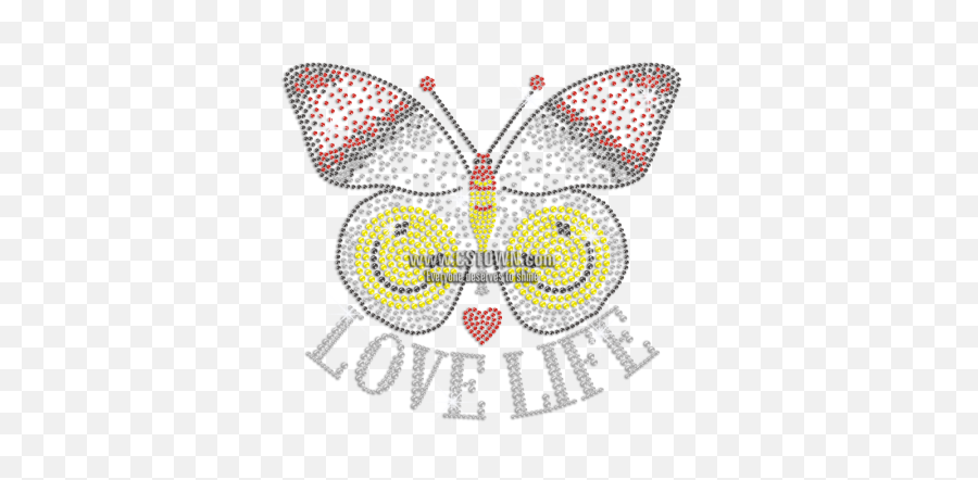 Love Life Butterfly Emoji Iron - Pieridae,Butterfly Emoji