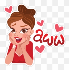 Girl Moods - Hike Sticker Png Emoji
