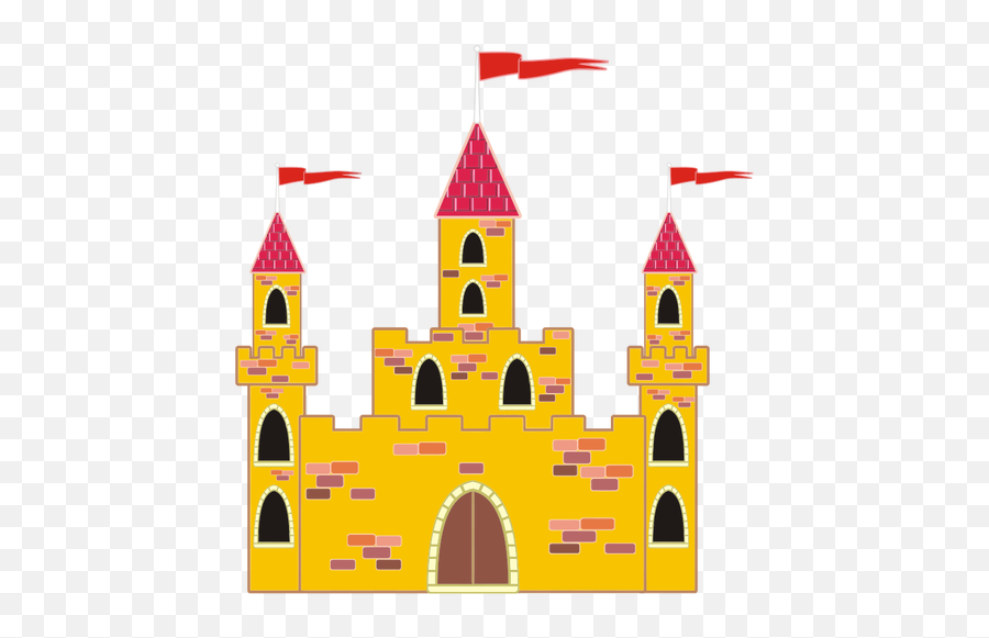 Colorful Medieval Castle - Yellow Castle Clipart Emoji,Disney Castle Emoji