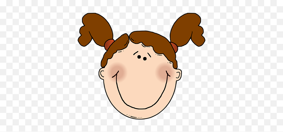 Free Blushing Blush Vectors - Cartoon Girl With Light Brown Hair Emoji,Blushing Girl Emoji