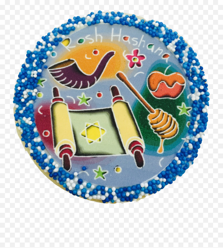 Rosh Hashanah Sugar Cookies With - Cake Decorating Emoji,Rosh Hashanah Emoji