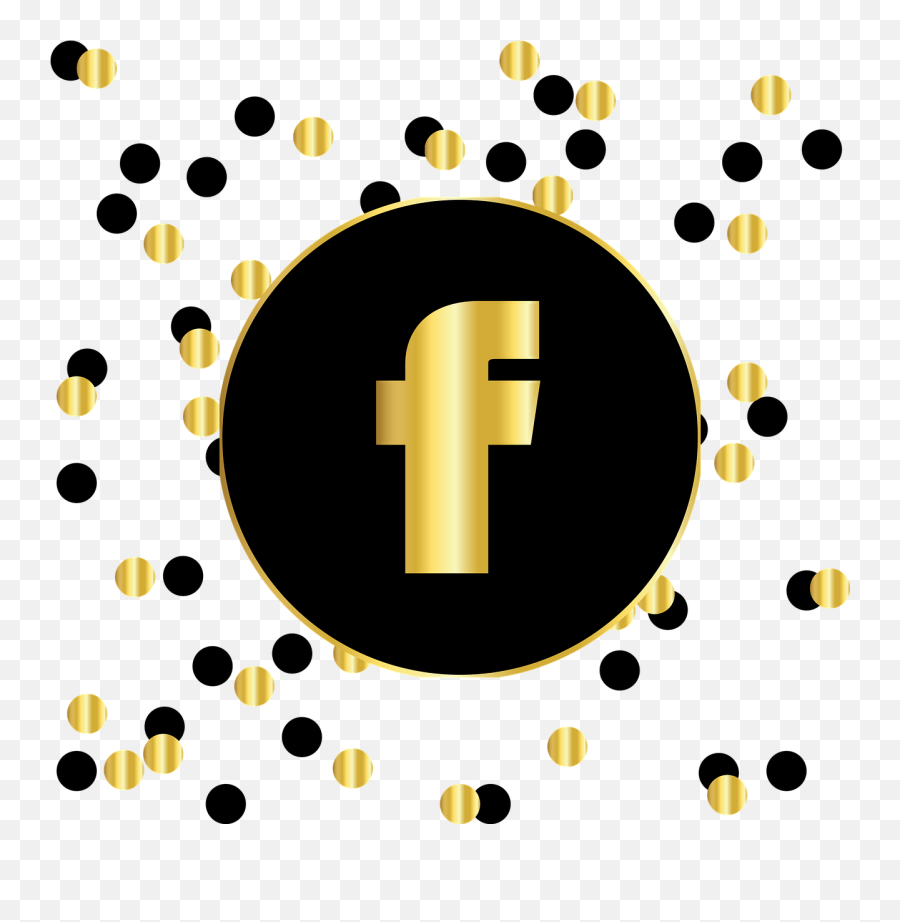 Facebook Social Media Icons Website Symbol - Black And Gold Instagram Icon Emoji,Gold Emoji Keyboard