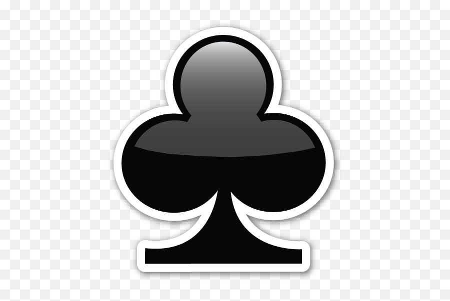 Black Club Suit - Black Spade Emoji Png,Suit Emoji