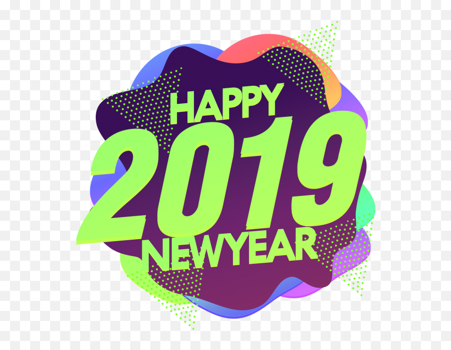 Happy New Year 2019 Png Clipart - Graphic Design Emoji,Happy New Year Emoji 2019
