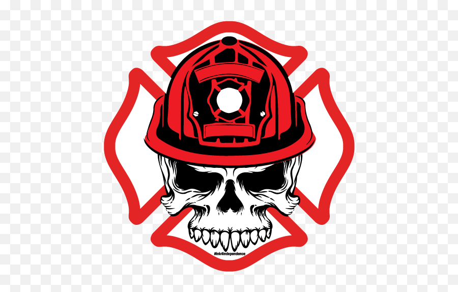 Fire Chief Skull With Border Decal Clipart - Full Size Logo Spartan Png Emoji,Skull Emoji Iphone