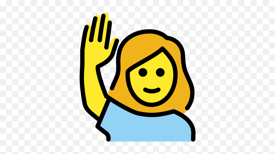 U200d Woman Raising Hand Emoji - Levanta La Mano Emoticon,8d Emoji