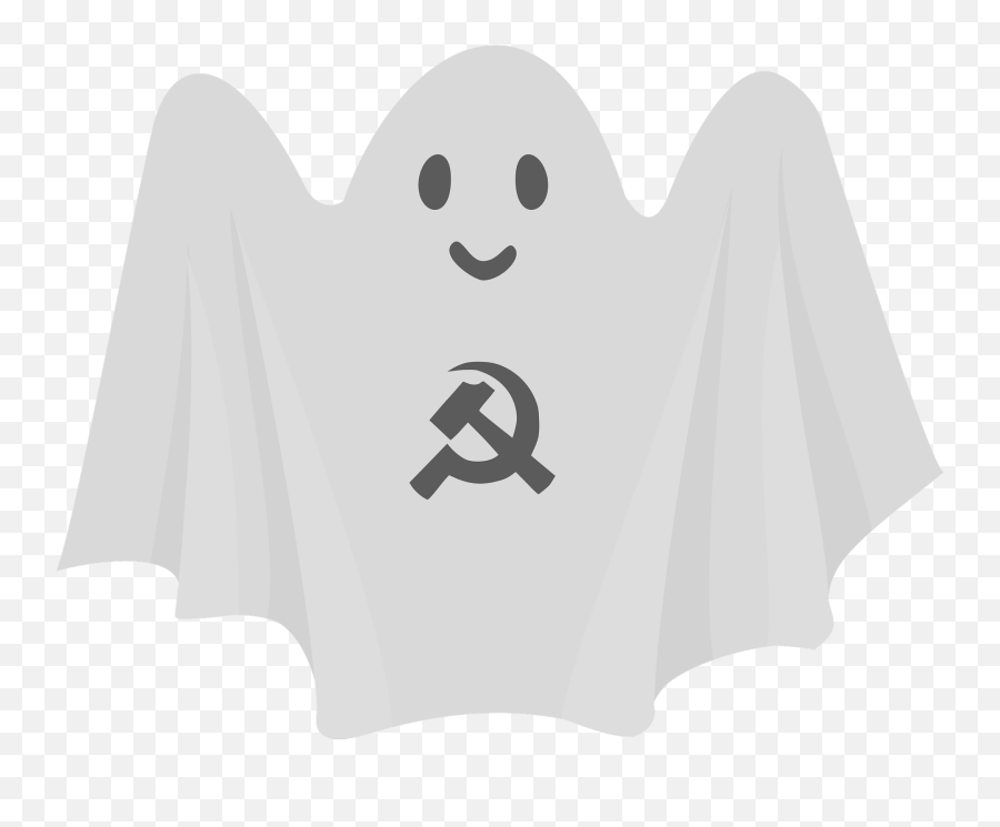 Ghost With Communism Symbols Clipart Free Download - Communist Ghost Emoji,Communist Emoji