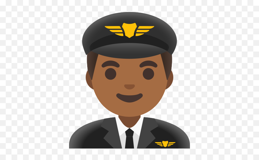 U200d Man Pilot Medium - Dark Skin Tone Emoji Pilot Emoji,Military Emojis