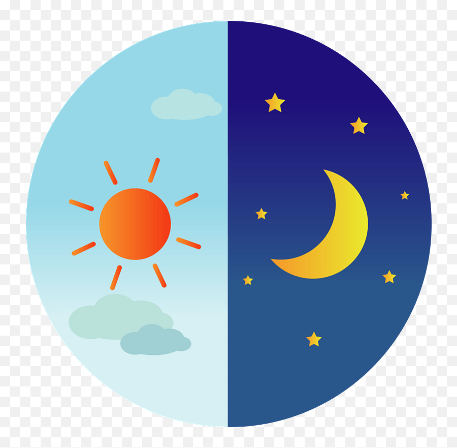 Day And Night Clipart - Night And Day Clip Art Emoji,Night Sky Emoji