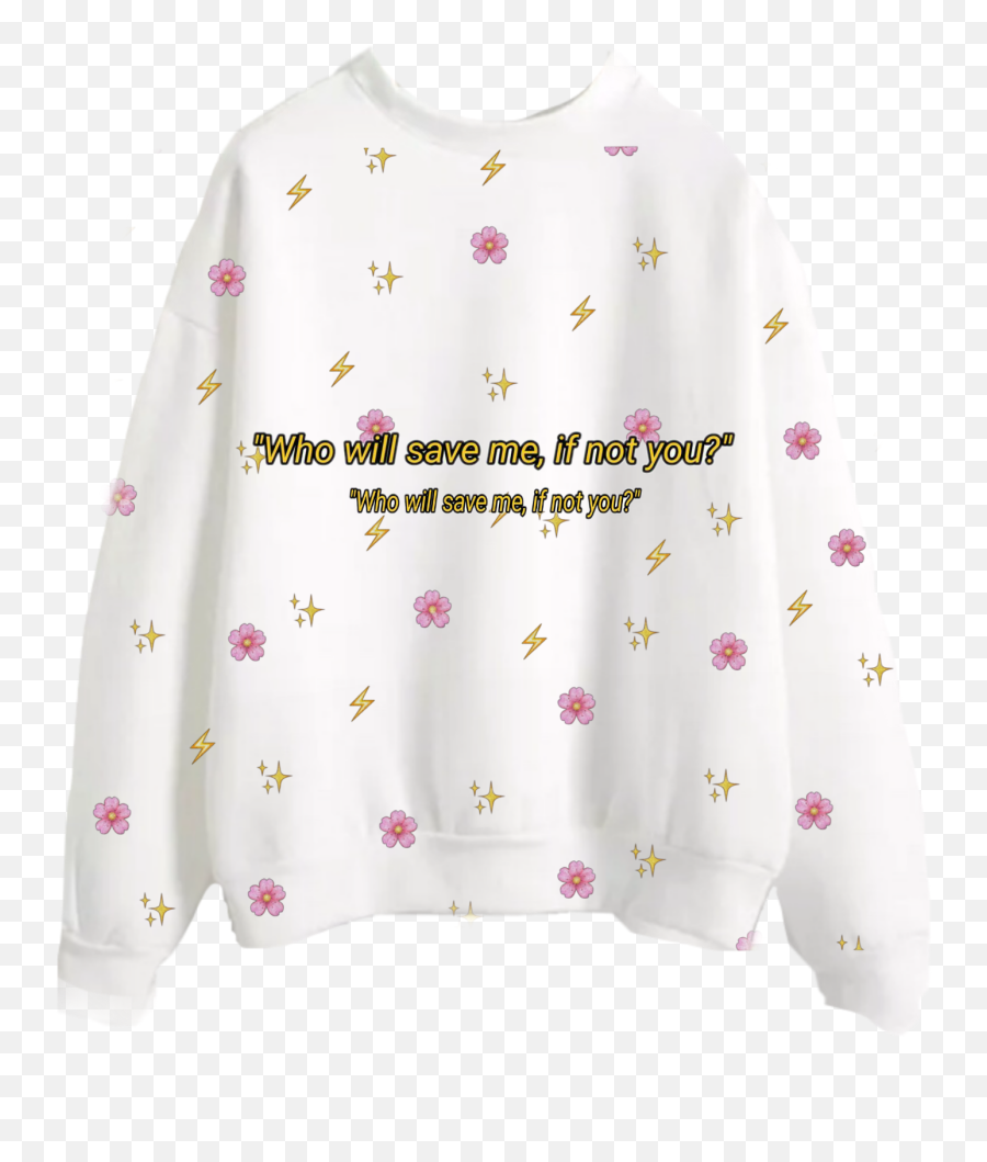Emoji Text Sweater Sticker - Long Sleeve,Clothing Emoji