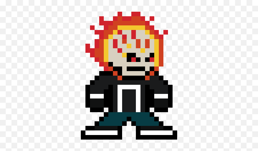 Ghost Rider - Spiderman Miles Morales Pixel Art Emoji,Ghost Rider Emoji