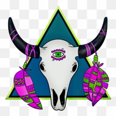 Boho Skull Feathers Evil Eye In 2020 - Free Illustration Emoji