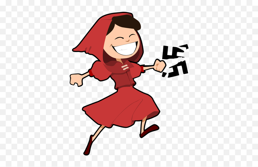 Little Red Riding Hood Against Fascism Vector Illustration - Cartoon Red Riding Hood Emoji,Unicorn Emoji