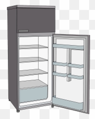 Refrigerator Fridge Cooling Cold Deep - Open Clipart Emoji