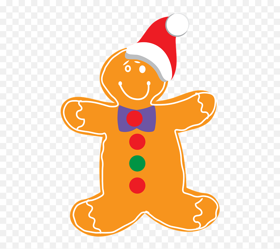 Christmas Gingerbread Man - Clip Art Emoji,Gingerbread Man Emoji