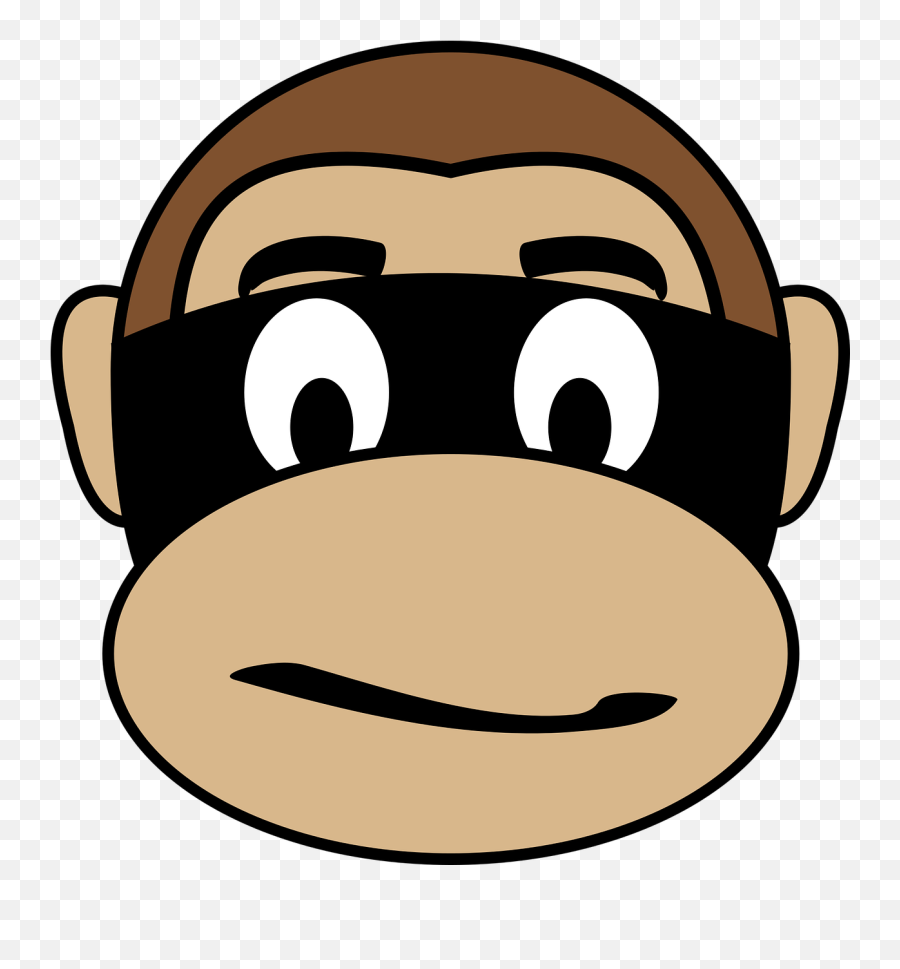 Criminal Face Gangster Monkey Free - Gambar Monyet Lucu Kartun Emoji,Judge Gavel Emoji