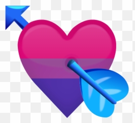 Some Bi Emojis - Pink Heart Png
