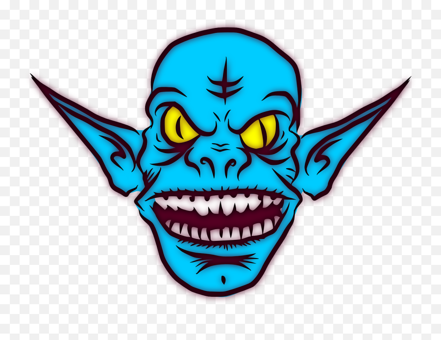 Troll Ugly Monster Alien Ears - Monster Head Transparent Emoji,Troll Doll Emoji