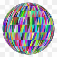 Spherical Shape With Colorful Tiles - Circle Emoji,Bass Clef Emoji