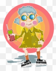 Free Grandma Dementia Illustrations - Comic Photo Of Groovy Granny Emoji,Grandma Emoticon