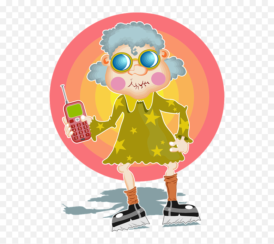 Free Grandma Dementia Illustrations - Comic Photo Of Groovy Granny Emoji,Grandma Emoticon