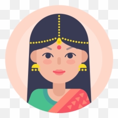 Avatar Hindi Indian Woman Free Icon - Girl Png Emoji