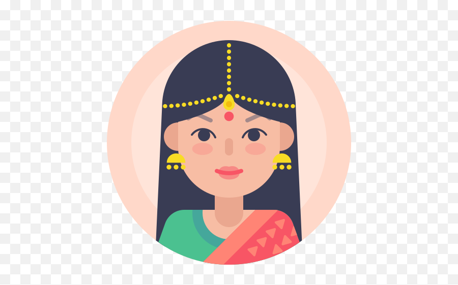 Avatar Hindi Indian Woman Free Icon - Indian Girl Icon Png Emoji,Indian Emoticons