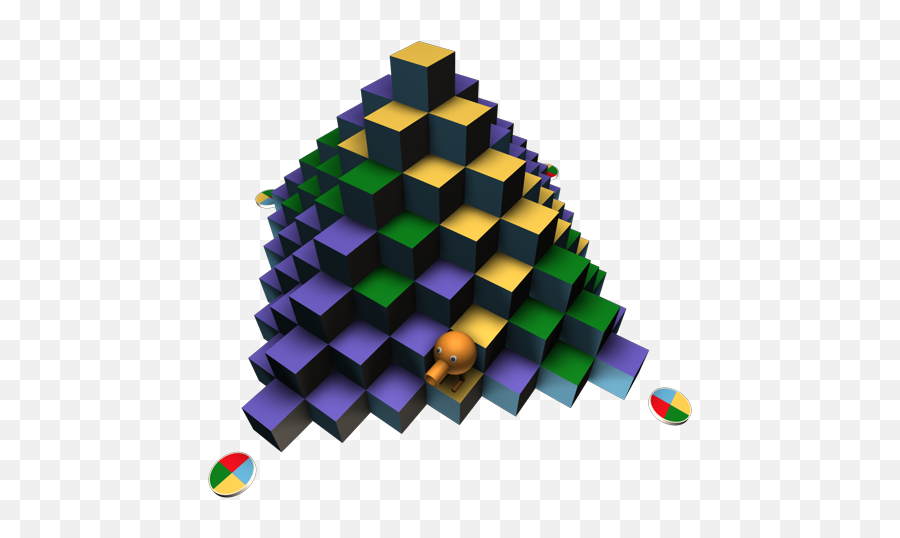 Qbert Icon - Triangle Emoji,Purple Video Game Emoji
