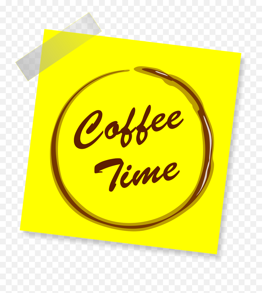 Yellow Sticker Coffee Coffee Time - Circle Emoji,Emoji Flowers Copy And Paste