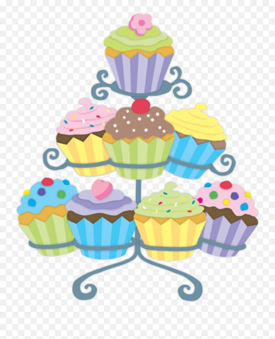Ftestickers Cupcake Cupcakes - Cupcake Display Clipart Emoji,Emoji Cupcake Stand