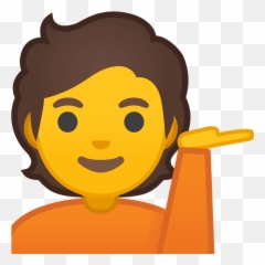 Person Tipping Hand Emoji Clipart - Emoji Face And Hand,Sassy Woman Emoji