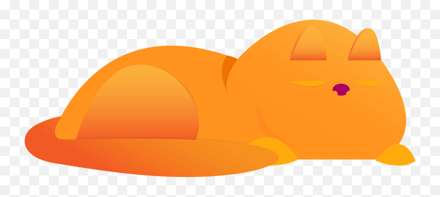 Sleeping Ginger Cat Clipart Free Download Transparent Png - Big Emoji,Ginger Emoji