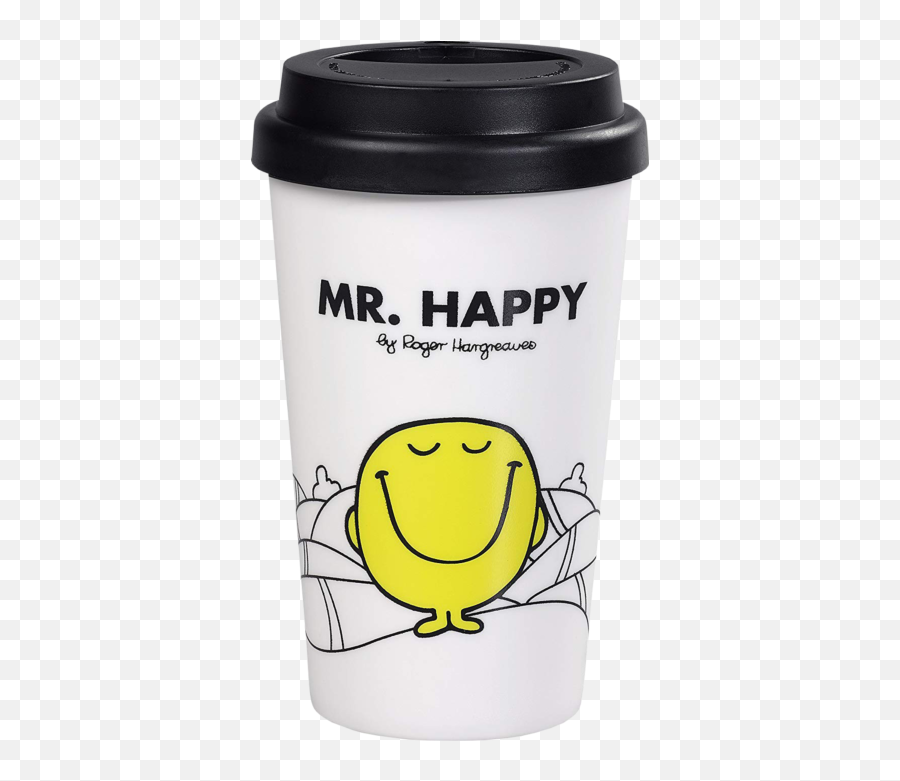 Mr Men - Mr Happy Travel Mug Mr Men And Little Miss Emoji,Wolf Emoticon