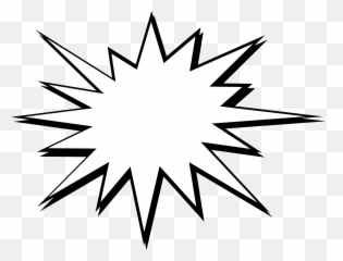 Explosion Clipart Black And White - Comic Speech Balloon Png Free Emoji