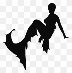 Sjöjungfrun Siluett - Mermaid Siren Clip Art Emoji,Jeep Emoji