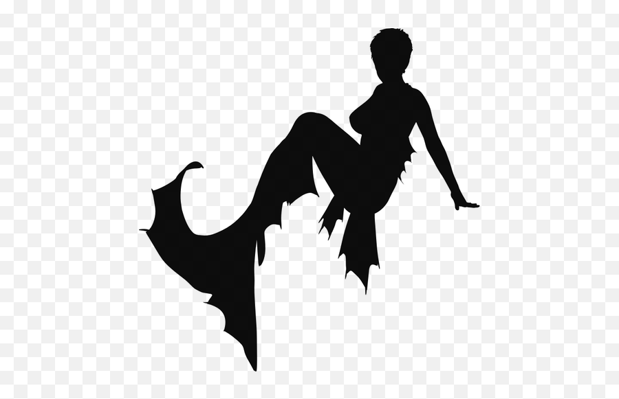 Sjöjungfrun Siluett - Mermaid Siren Clip Art Emoji,Jeep Emoji