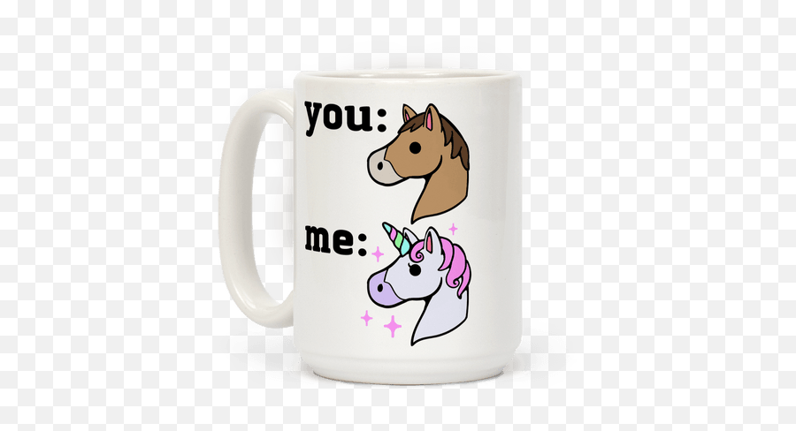 Unicorn Coffee Mug - Unicorn And Horse T Shirt Emoji,Horse Emoji Pillow