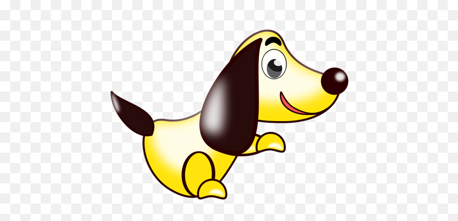 Yellow Dog Vector Image - Cartoon Dog Yellow Png Emoji,Pin Boy Emoji