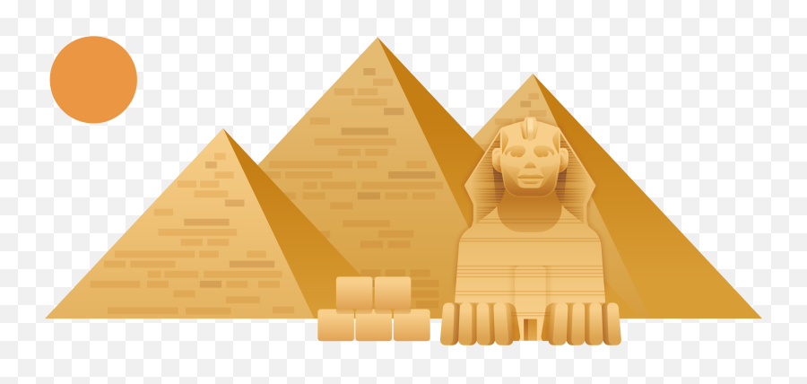 Egyptian Clipart Giza Pyramid Egyptian - Pyramids Of Giza Vector Emoji,Sphinx Emoji