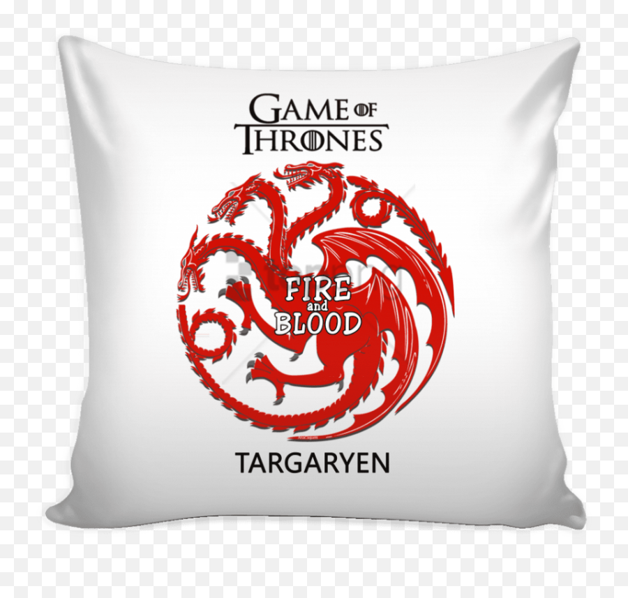 Pillow Cover Targaryen Fire And Blood - Game Of Thrones Targaryen Logo Png Emoji,Campfire Emoji Iphone