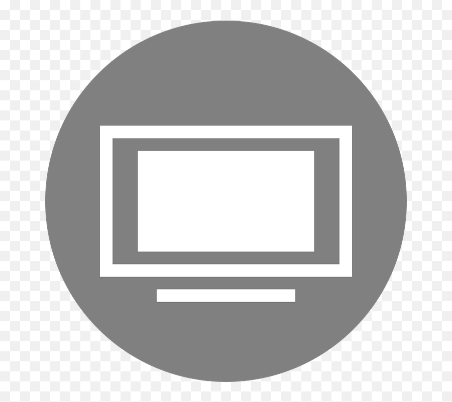 Monitor Television Tv - White Tv Icon Png Emoji,Emoji Magnifying Glass Tv