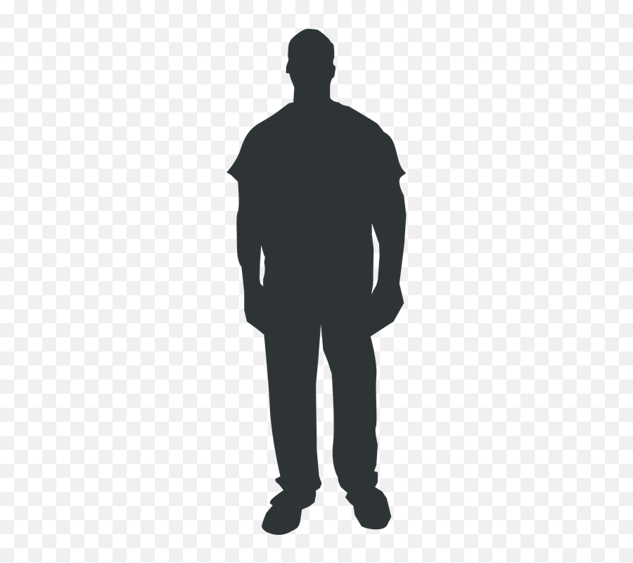 Man Silhouette Person - Outline Of Man Png Emoji,Emoji Shirt And Pants