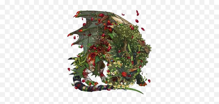 Theme Week Gentle Gardeners Dragon Share Flight Rising - Trumpet Creeper Emoji,Creeper Emoji